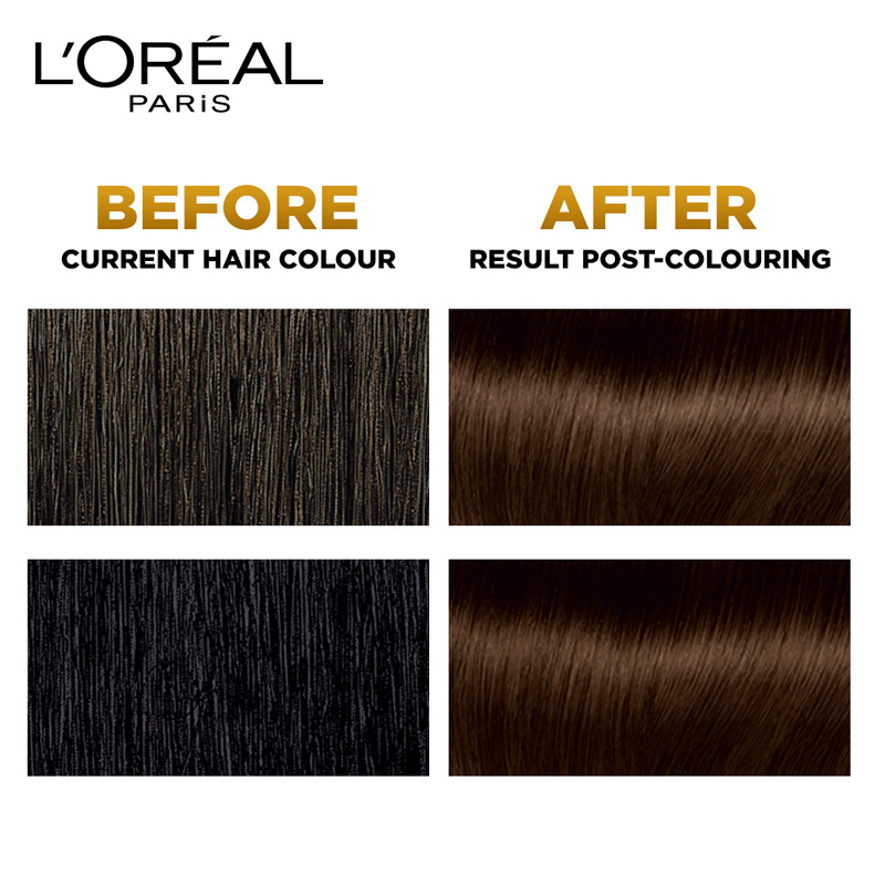 L'Oreal Paris Excellence Creme Hair Color, 4 Natural Dark Brown, 100ml |  Hemas Estore