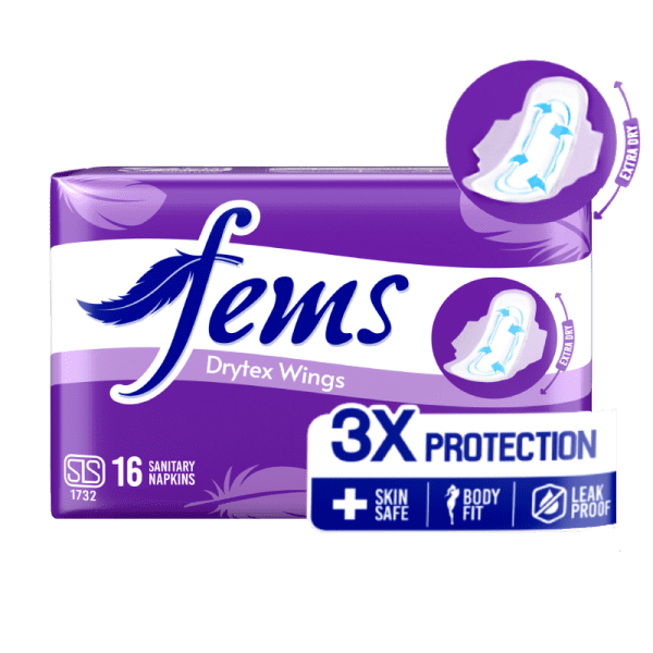 Fems Drytex Wings 16s Pack