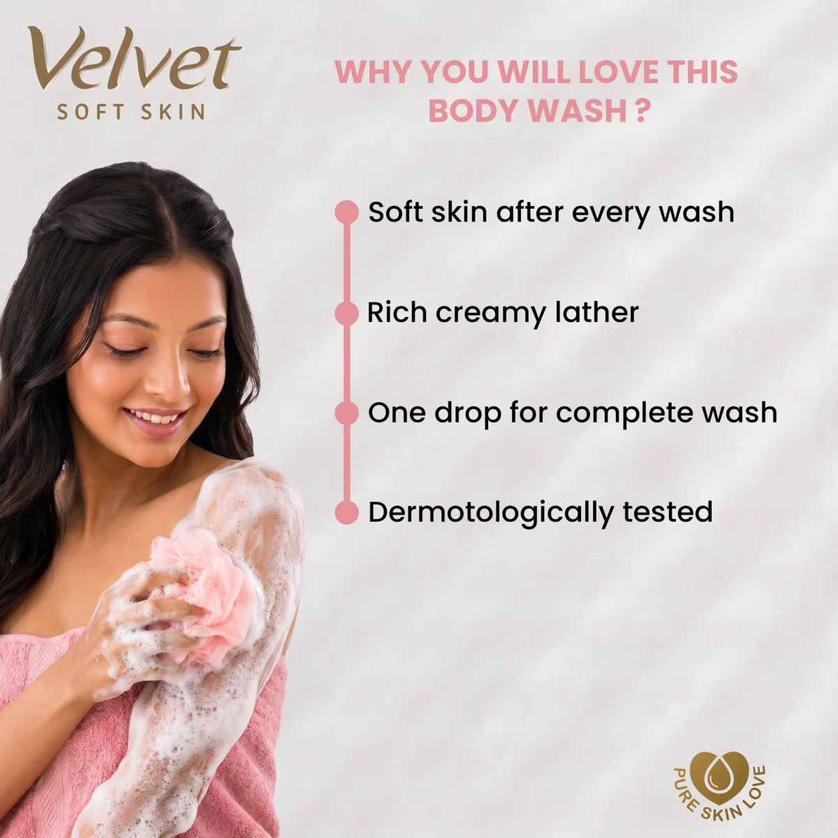 Velvet Body Wash Vanilla & Shea Butter 250ML - Image 3