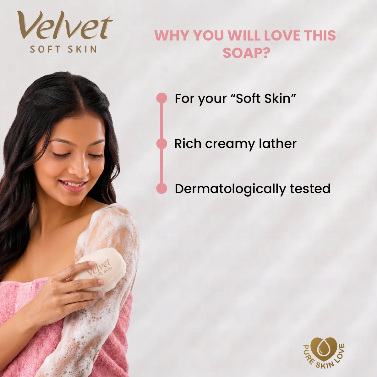 Velvet Soap Milk & Almonds 95G - Image 3