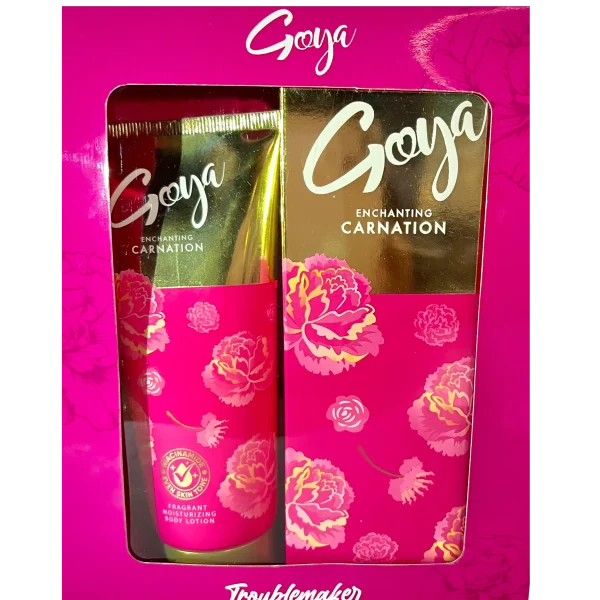 Goya Enchanting Carnation Body Lotion & Cologne Pink Gift Box